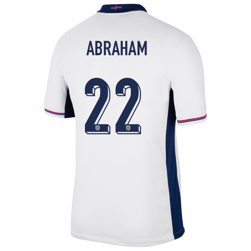 Donna Maglia Inghilterra Tammy Abraham #22 Bianco Kit Gara Home 24-26 Maglietta