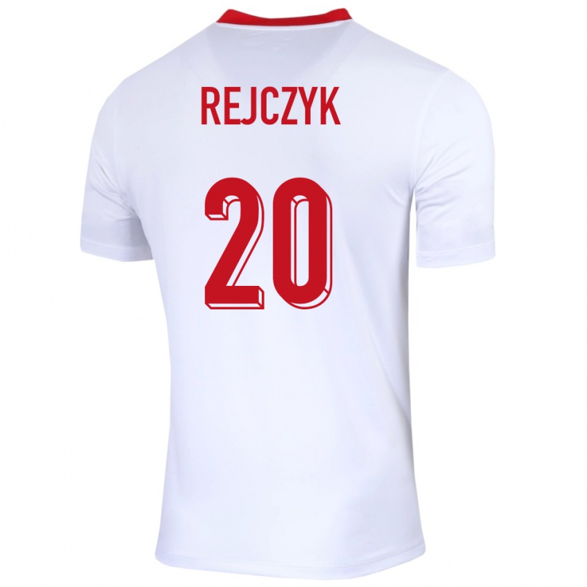 Donna Maglia Polonia Filip Rejczyk #20 Bianco Kit Gara Home 24-26 Maglietta