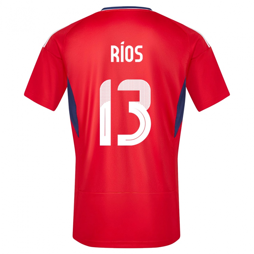 Donna Maglia Costa Rica Keral Rios #13 Rosso Kit Gara Home 24-26 Maglietta