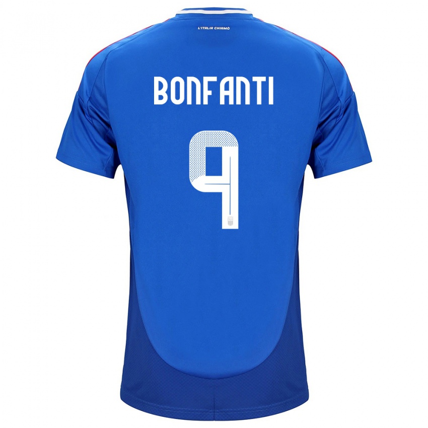 Donna Maglia Italia Nicholas Bonfanti #9 Blu Kit Gara Home 24-26 Maglietta