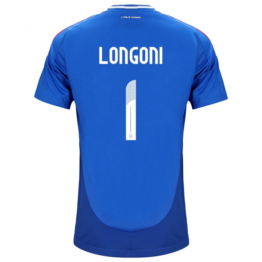 Donna Maglia Italia Alessandro Longoni #1 Blu Kit Gara Home 24-26 Maglietta