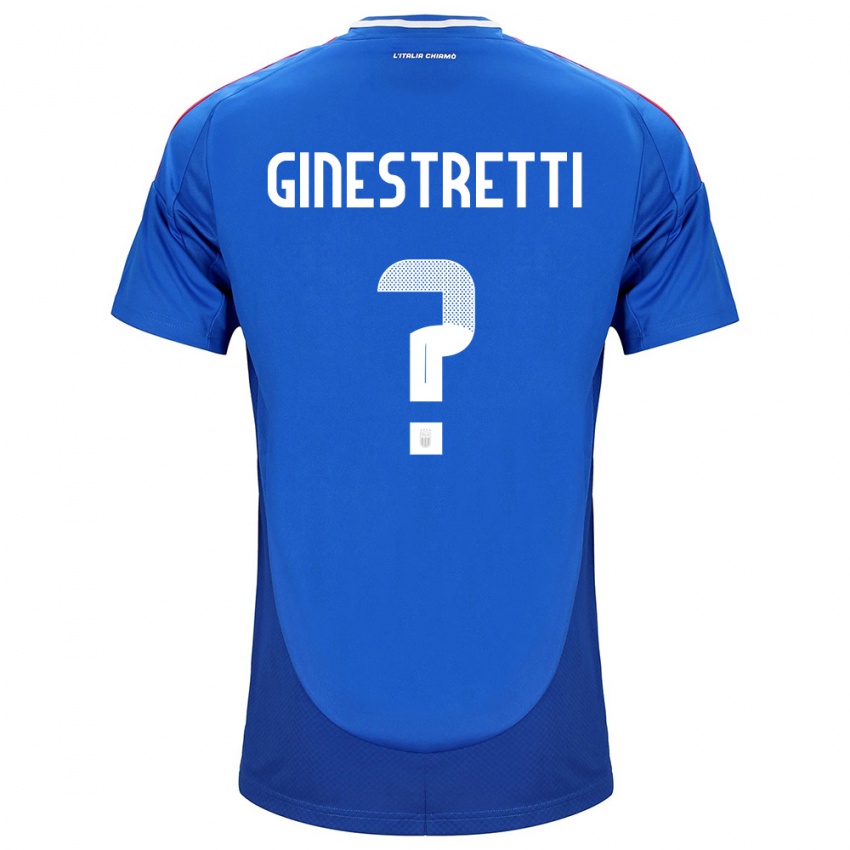 Donna Maglia Italia Davide Ginestretti #0 Blu Kit Gara Home 24-26 Maglietta