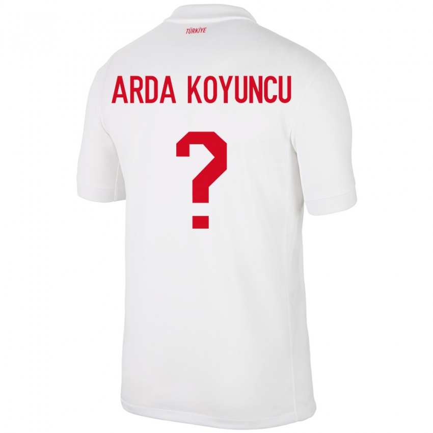 Donna Maglia Turchia Efe Arda Koyuncu #0 Bianco Kit Gara Home 24-26 Maglietta