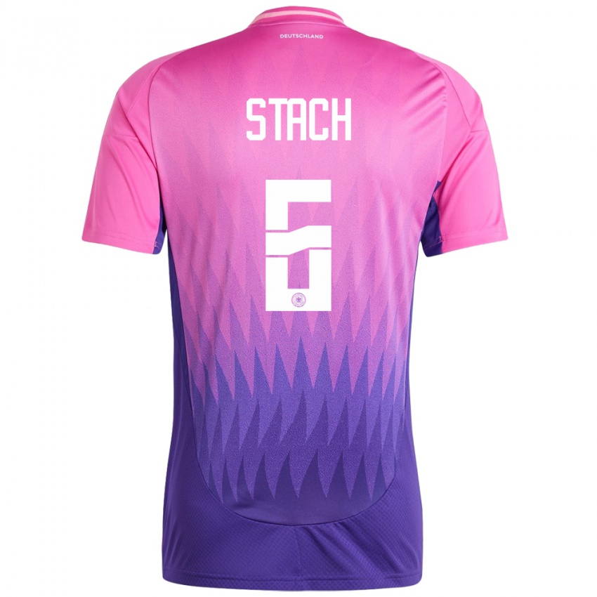 Donna Maglia Germania Anton Stach #6 Rosa Viola Kit Gara Away 24-26 Maglietta