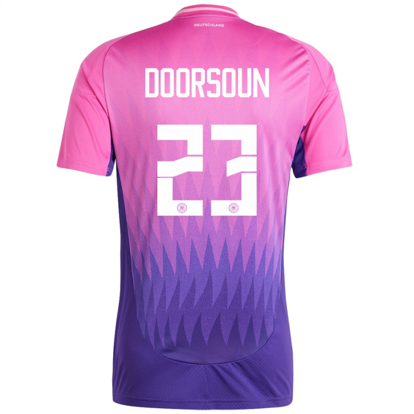 Donna Maglia Germania Sara Doorsoun #23 Rosa Viola Kit Gara Away 24-26 Maglietta