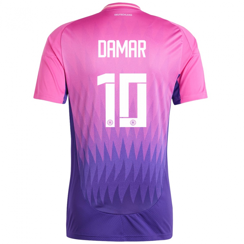 Donna Maglia Germania Muhammed Damar #10 Rosa Viola Kit Gara Away 24-26 Maglietta