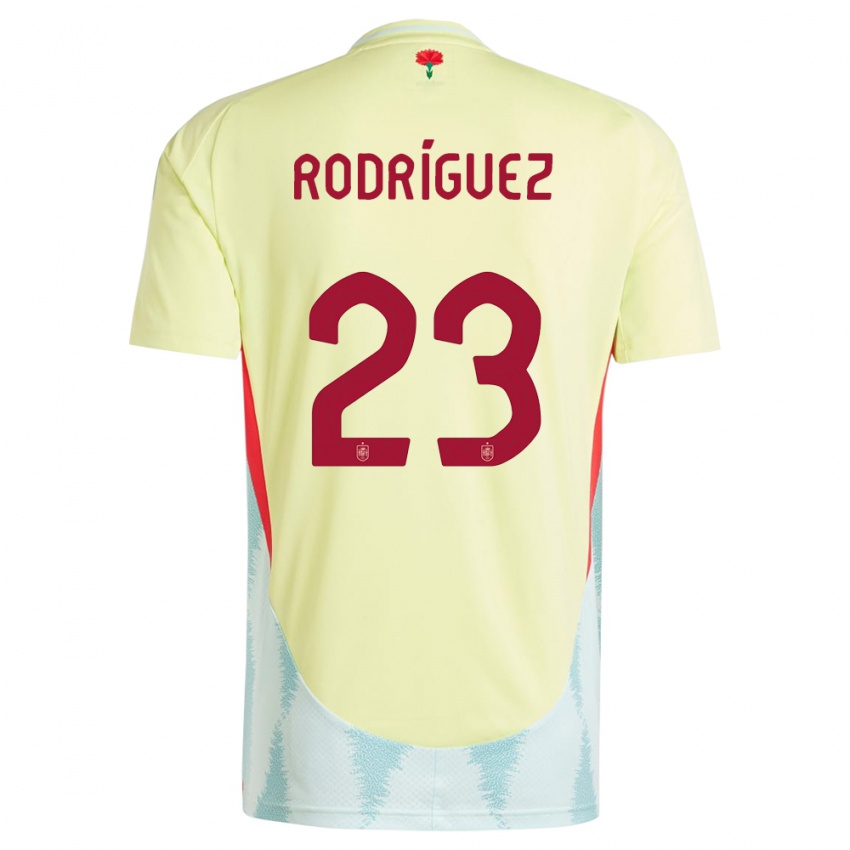 Donna Maglia Spagna Misa Rodriguez #23 Giallo Kit Gara Away 24-26 Maglietta