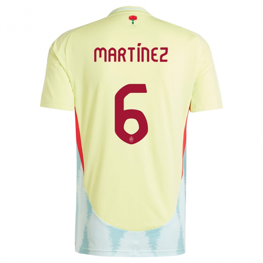 Donna Maglia Spagna Roger Martinez #6 Giallo Kit Gara Away 24-26 Maglietta