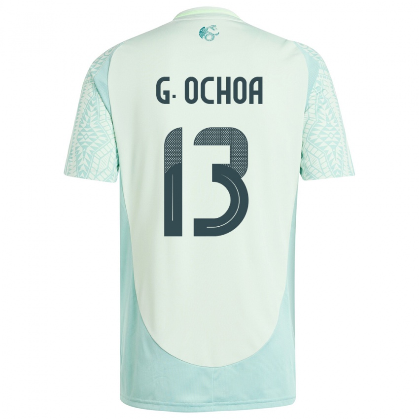 Donna Maglia Messico Guillermo Ochoa #13 Lino Verde Kit Gara Away 24-26 Maglietta