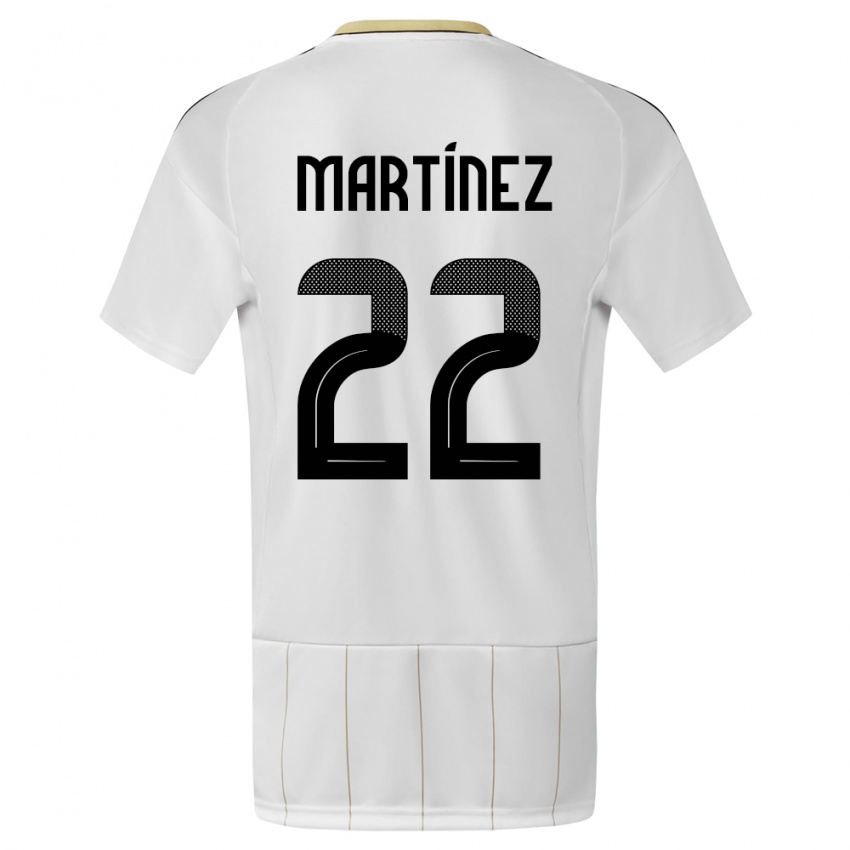 Donna Maglia Costa Rica Carlos Martinez #22 Bianco Kit Gara Away 24-26 Maglietta