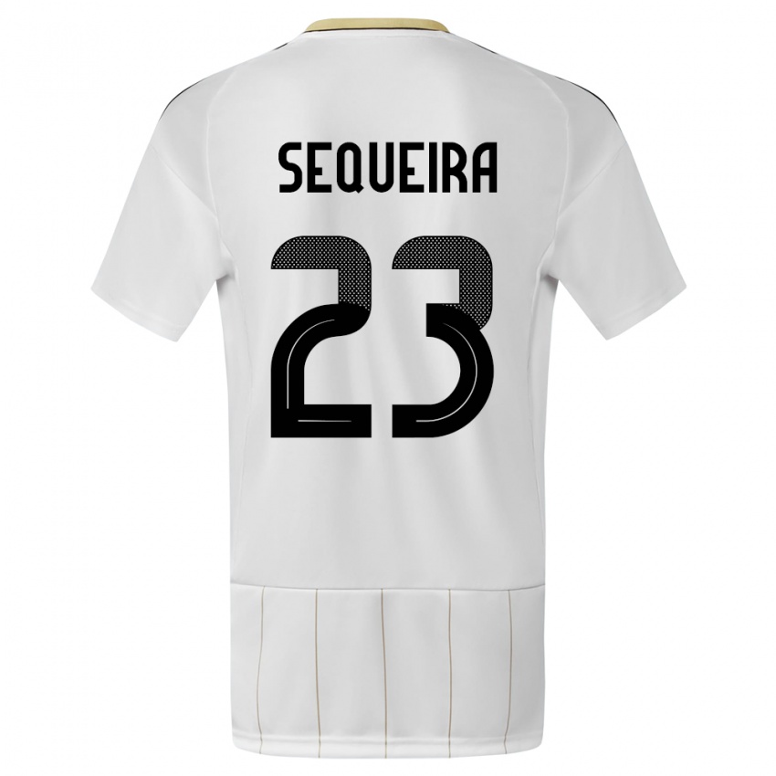 Donna Maglia Costa Rica Patrick Sequeira #23 Bianco Kit Gara Away 24-26 Maglietta