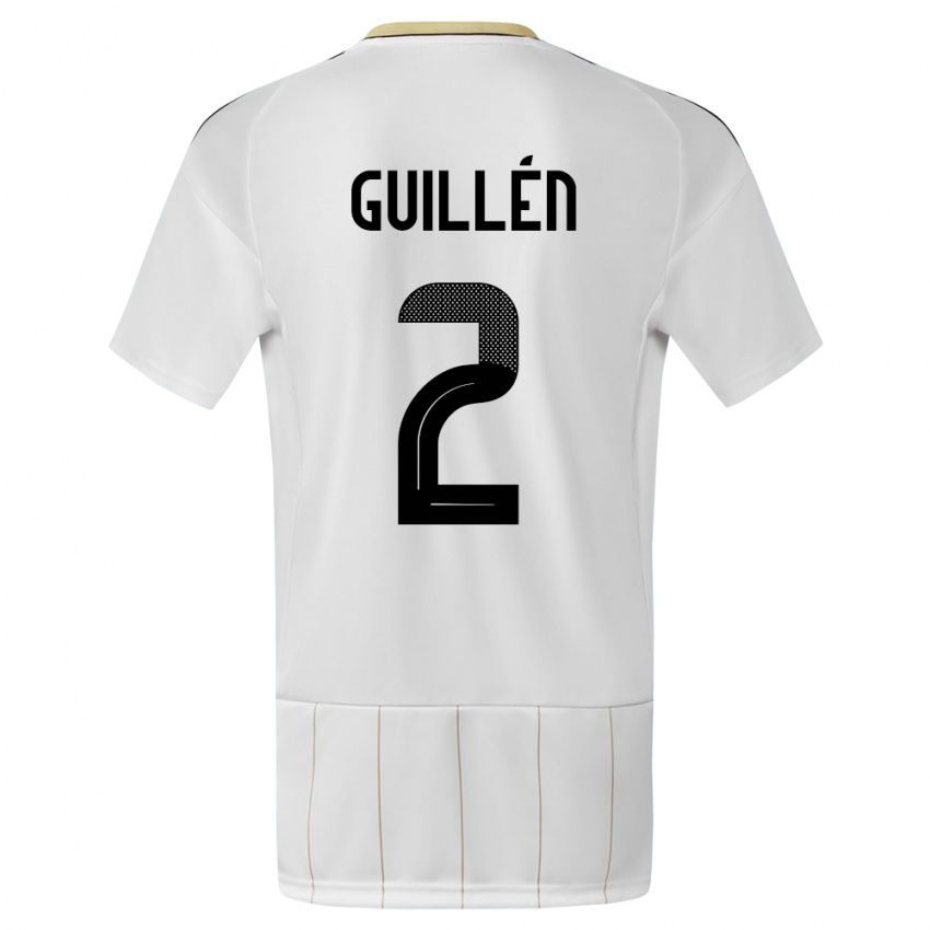 Donna Maglia Costa Rica Gabriela Guillen #2 Bianco Kit Gara Away 24-26 Maglietta