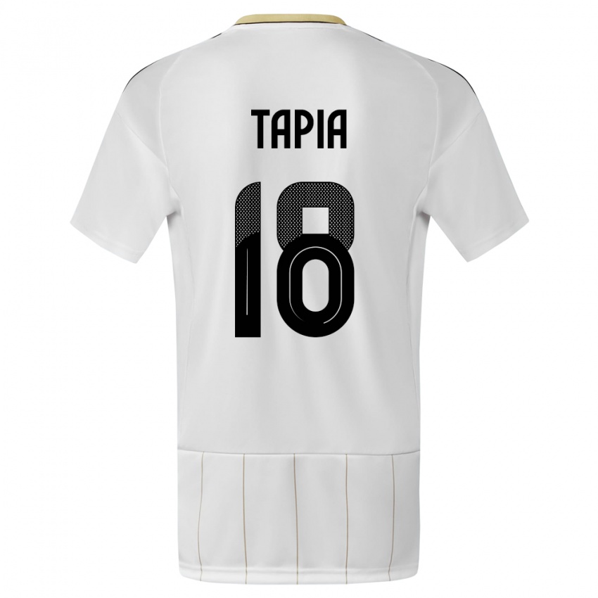 Donna Maglia Costa Rica Priscilla Tapia #18 Bianco Kit Gara Away 24-26 Maglietta