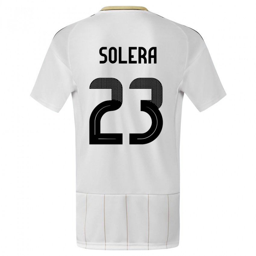 Donna Maglia Costa Rica Daniela Solera #23 Bianco Kit Gara Away 24-26 Maglietta