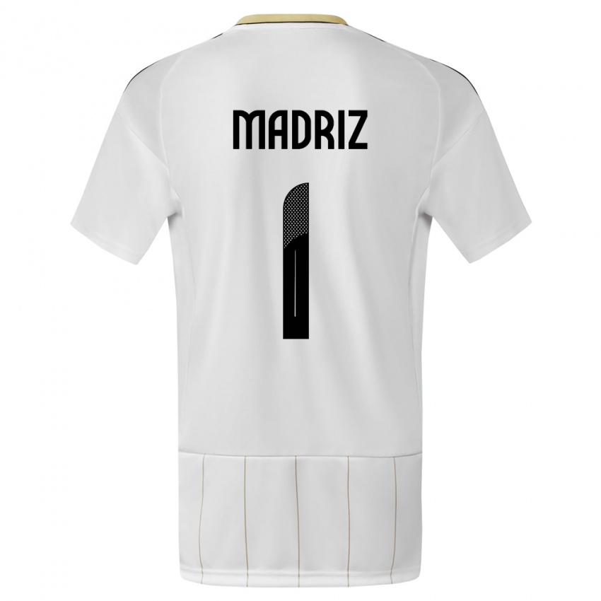 Donna Maglia Costa Rica Abraham Madriz #1 Bianco Kit Gara Away 24-26 Maglietta