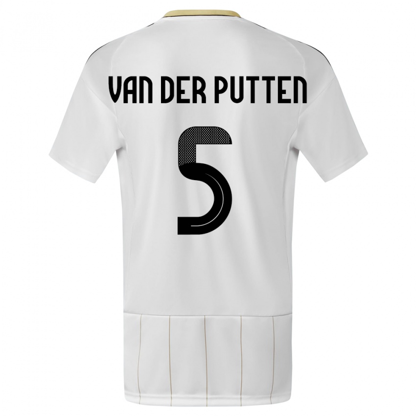 Donna Maglia Costa Rica Santiago Van Der Putten #5 Bianco Kit Gara Away 24-26 Maglietta