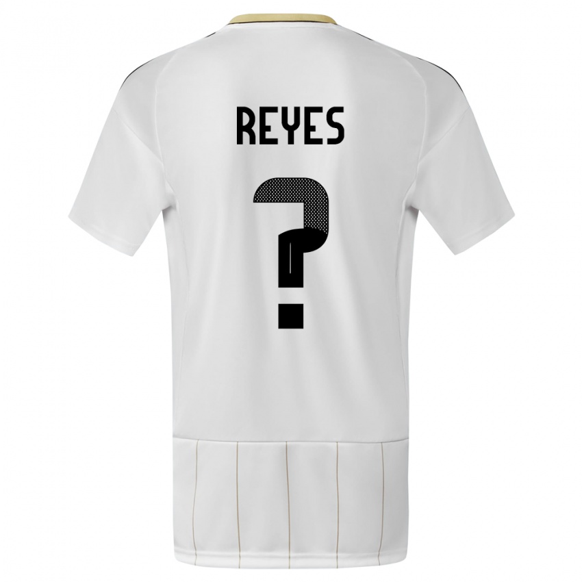 Donna Maglia Costa Rica Kenan Reyes #0 Bianco Kit Gara Away 24-26 Maglietta