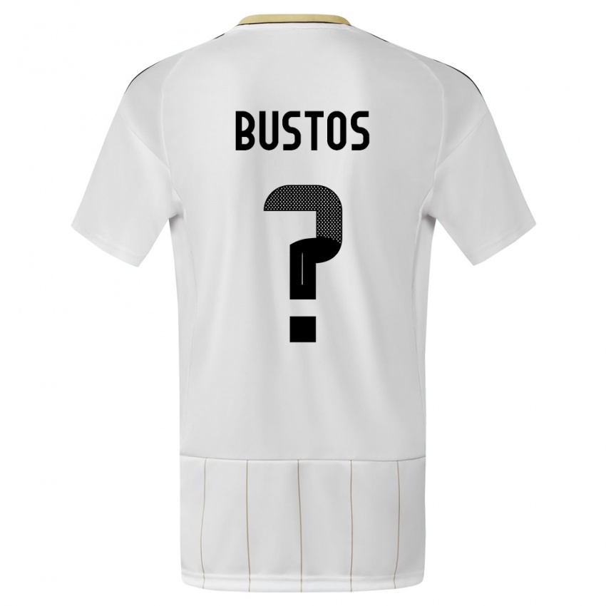 Donna Maglia Costa Rica Roy Bustos #0 Bianco Kit Gara Away 24-26 Maglietta