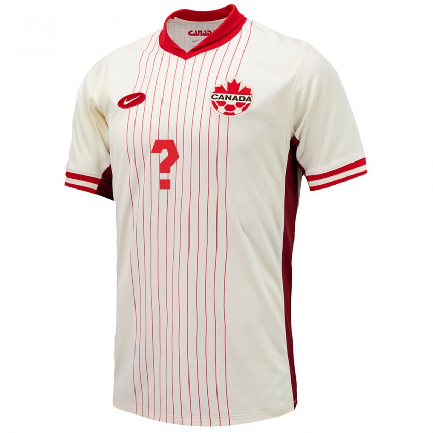 Donna Maglia Canada Mataeo Bunbury #0 Bianco Kit Gara Away 24-26 Maglietta