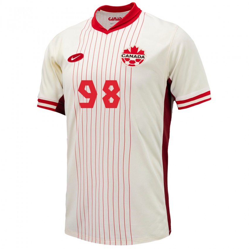 Donna Maglia Canada Olivia Smith #98 Bianco Kit Gara Away 24-26 Maglietta