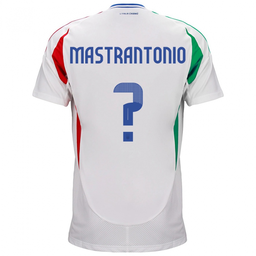 Donna Maglia Italia Davide Mastrantonio #0 Bianco Kit Gara Away 24-26 Maglietta