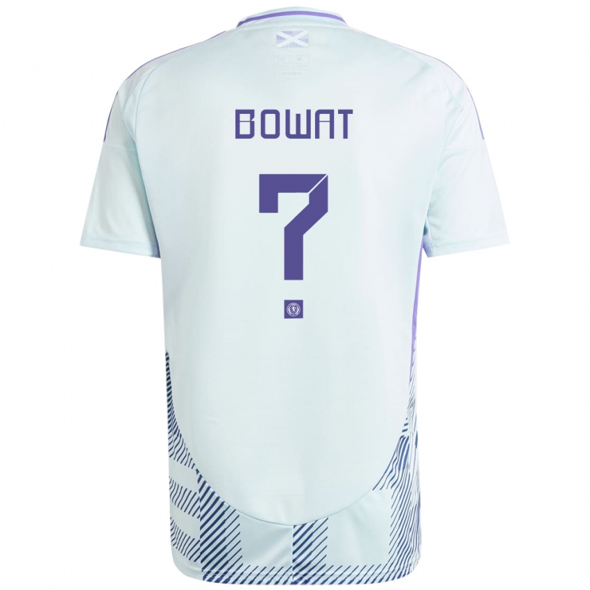 Donna Maglia Scotland Ibane Bowat #0 Blu Menta Chiaro Kit Gara Away 24-26 Maglietta