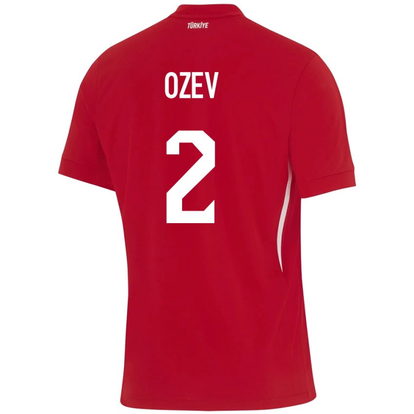 Donna Maglia Turchia Ümran Özev #2 Rosso Kit Gara Away 24-26 Maglietta