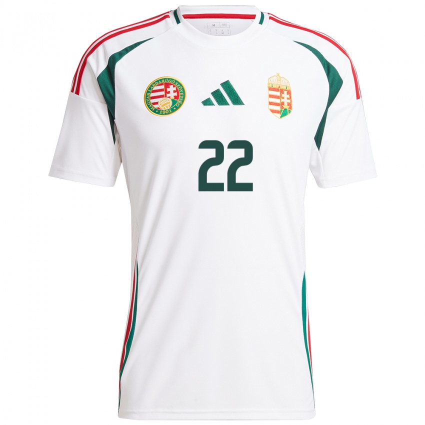 Donna Maglia Ungheria Anna Terestyényi #22 Bianco Kit Gara Away 24-26 Maglietta