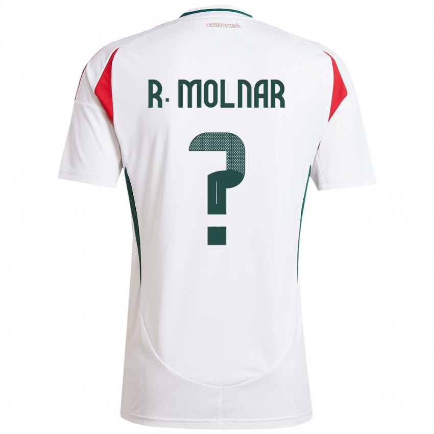 Donna Maglia Ungheria Rajmund Molnár #0 Bianco Kit Gara Away 24-26 Maglietta