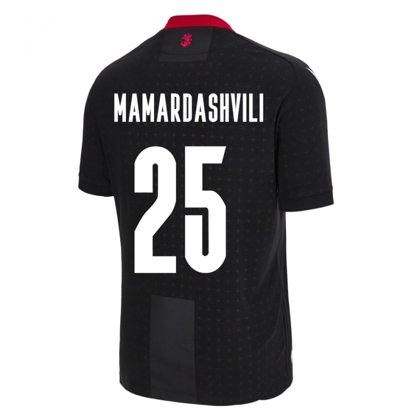 Donna Maglia Georgia Giorgi Mamardashvili #25 Nero Kit Gara Away 24-26 Maglietta