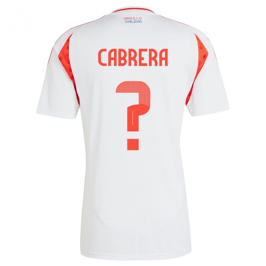 Donna Maglia Cile Vicente Cabrera #0 Bianco Kit Gara Away 24-26 Maglietta