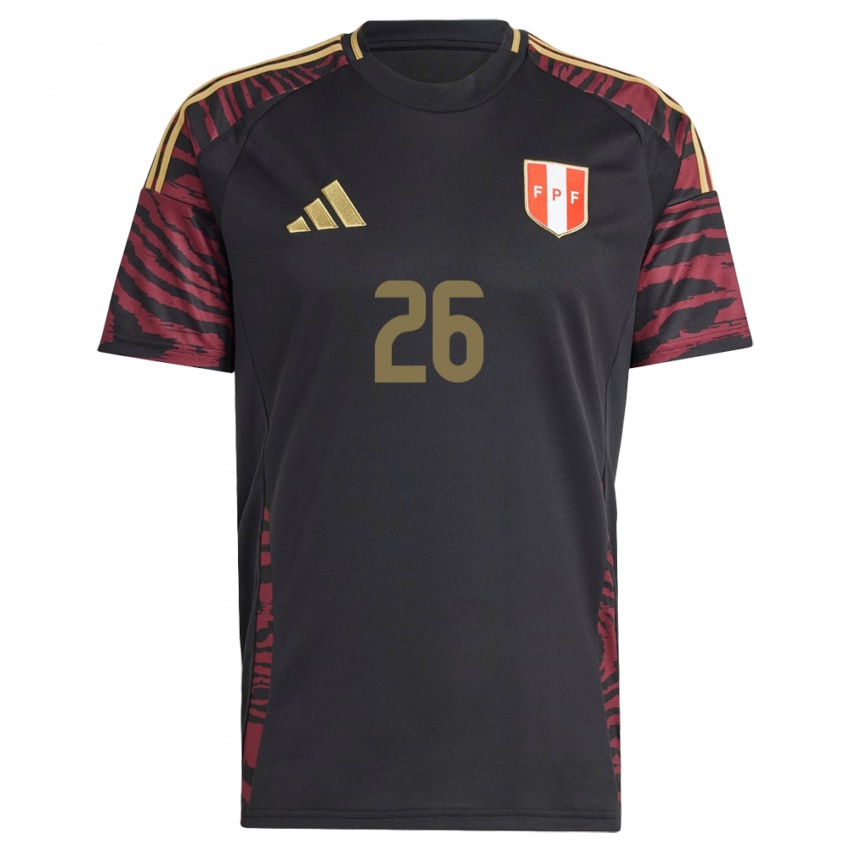 Donna Maglia Perù Franco Zanelatto #26 Nero Kit Gara Away 24-26 Maglietta