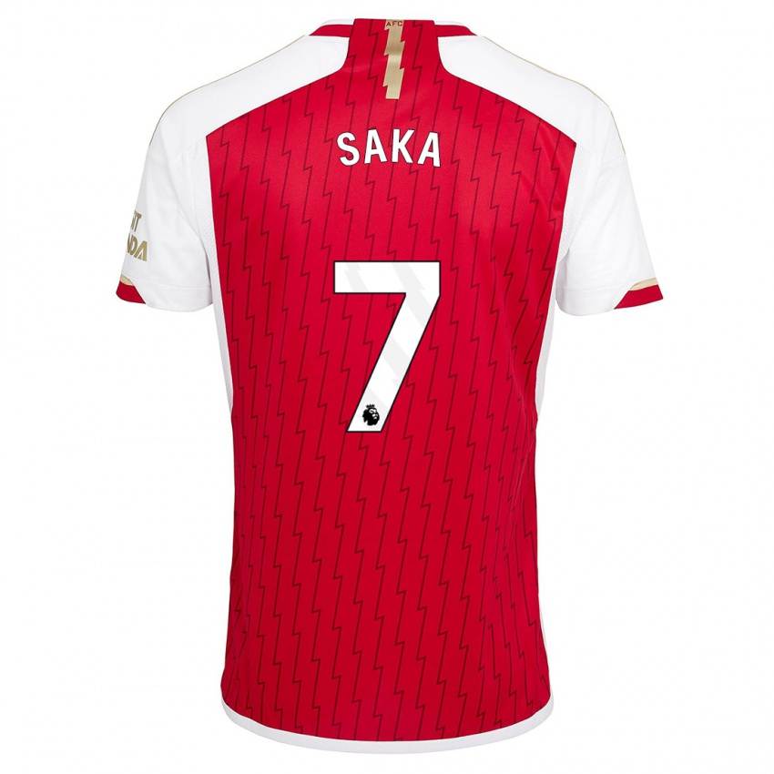 Bambino Maglia Bukayo Saka #7 Rosso Kit Gara Home 2023/24 Maglietta