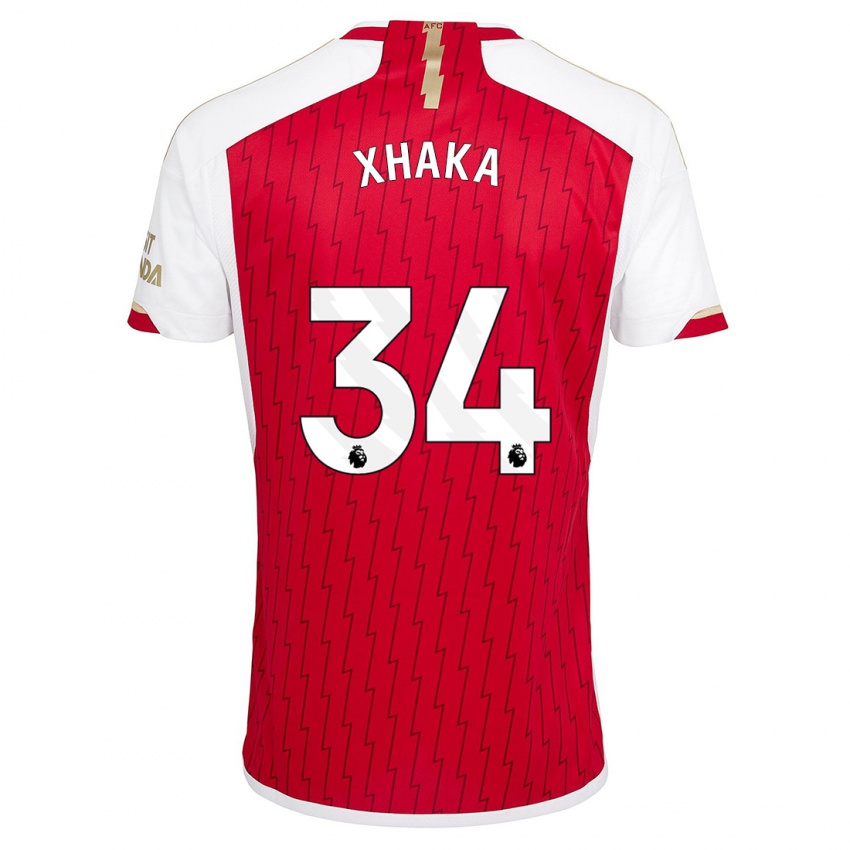 Bambino Maglia Granit Xhaka #34 Rosso Kit Gara Home 2023/24 Maglietta