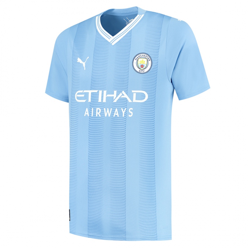 Bambino Maglia Kevin De Bruyne #17 Azzurro Kit Gara Home 2023/24 Maglietta