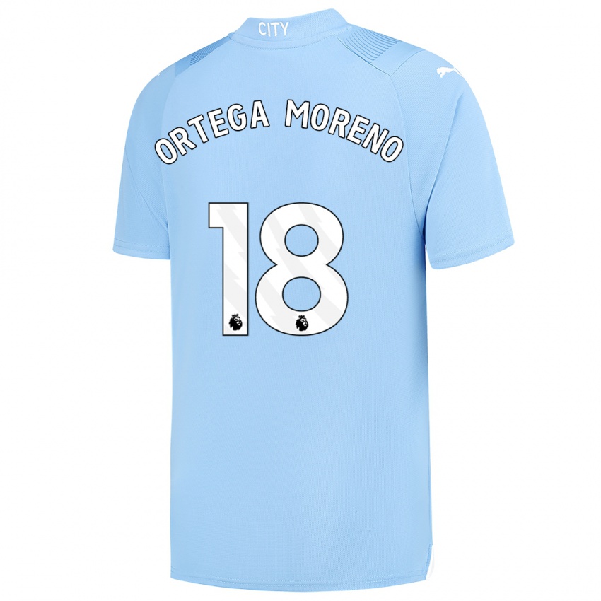 Bambino Maglia Stefan Ortega Moreno #18 Azzurro Kit Gara Home 2023/24 Maglietta