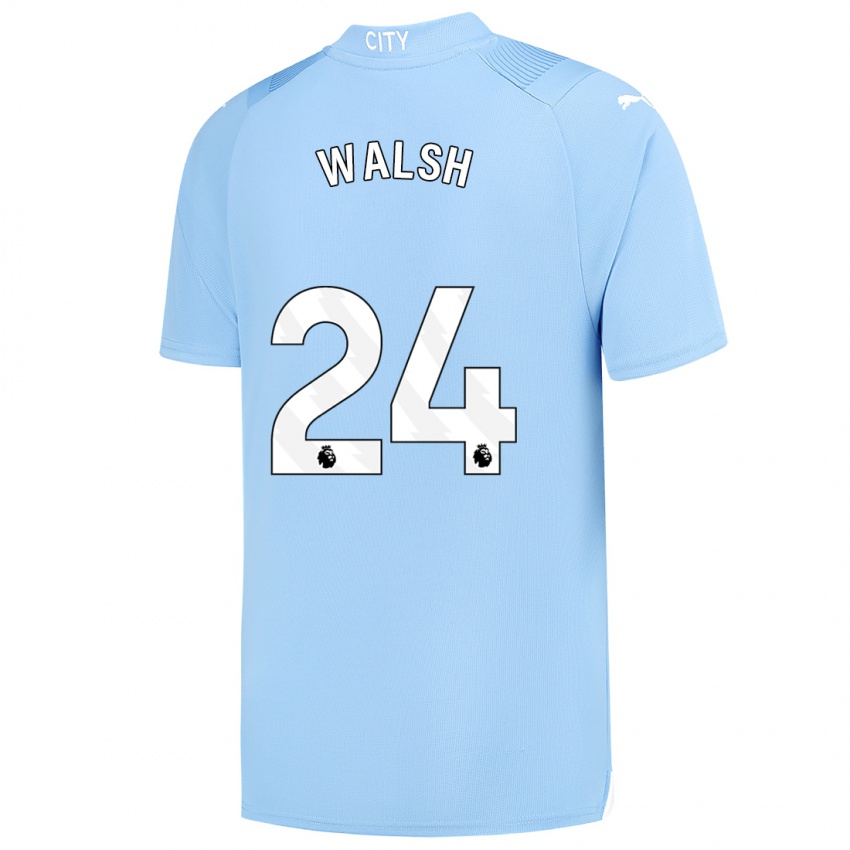 Bambino Maglia Keira Walsh #24 Azzurro Kit Gara Home 2023/24 Maglietta