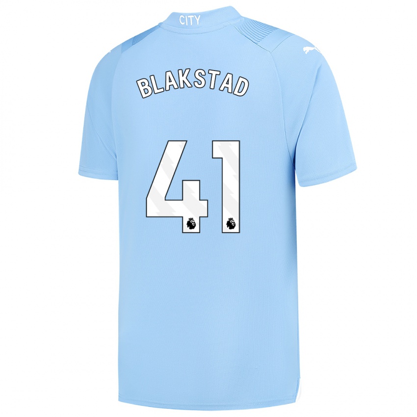 Bambino Maglia Julie Blakstad #41 Azzurro Kit Gara Home 2023/24 Maglietta