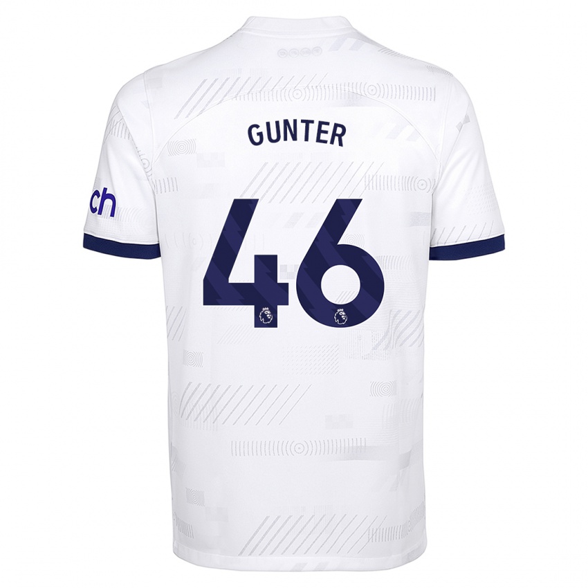 Bambino Maglia Luca Gunter #46 Bianco Kit Gara Home 2023/24 Maglietta