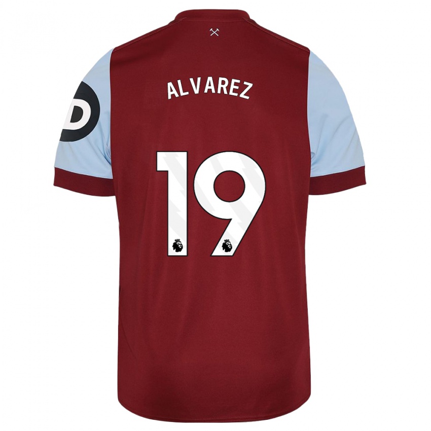 Bambino Maglia Edson Alvarez #19 Marrone Kit Gara Home 2023/24 Maglietta