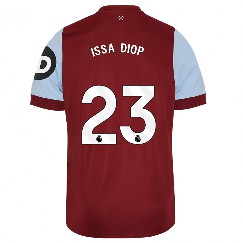 Bambino Maglia Issa Diop #23 Marrone Kit Gara Home 2023/24 Maglietta