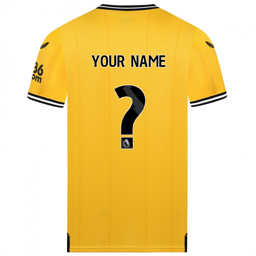 Bambino Maglia Il Tuo Nome #0 Giallo Kit Gara Home 2023/24 Maglietta