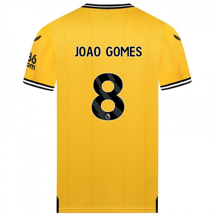 Bambino Maglia Joao Gomes #8 Giallo Kit Gara Home 2023/24 Maglietta