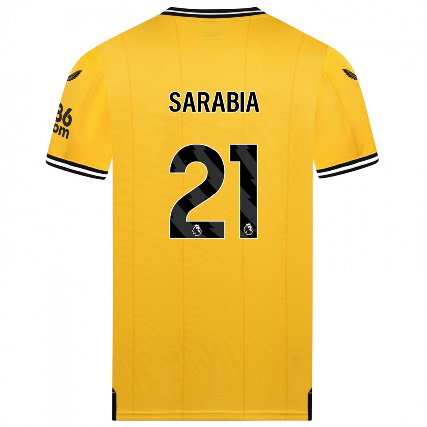 Bambino Maglia Pablo Sarabia #21 Giallo Kit Gara Home 2023/24 Maglietta