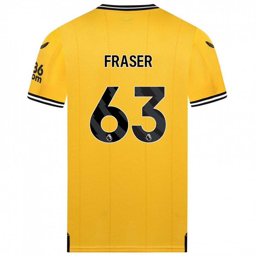 Bambino Maglia Nathan Fraser #63 Giallo Kit Gara Home 2023/24 Maglietta