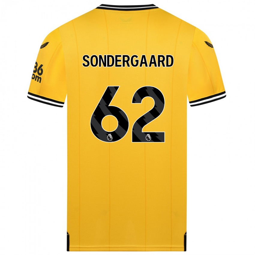 Bambino Maglia Andreas Sondergaard #62 Giallo Kit Gara Home 2023/24 Maglietta