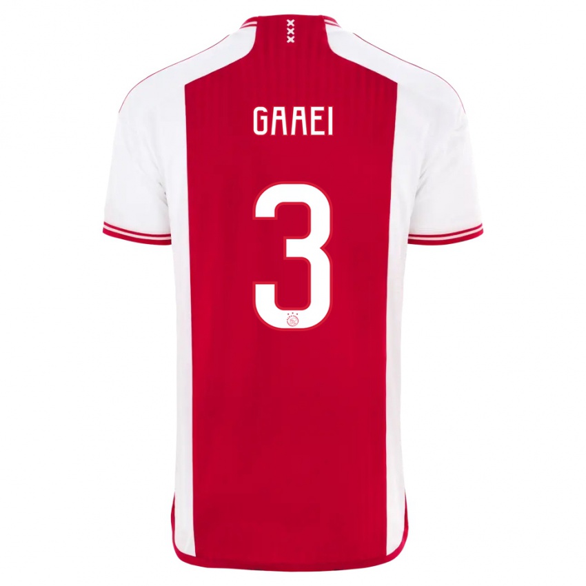 Bambino Maglia Anton Gaaei #3 Rosso Bianco Kit Gara Home 2023/24 Maglietta