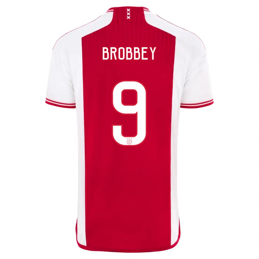 Bambino Maglia Brian Brobbey #9 Rosso Bianco Kit Gara Home 2023/24 Maglietta