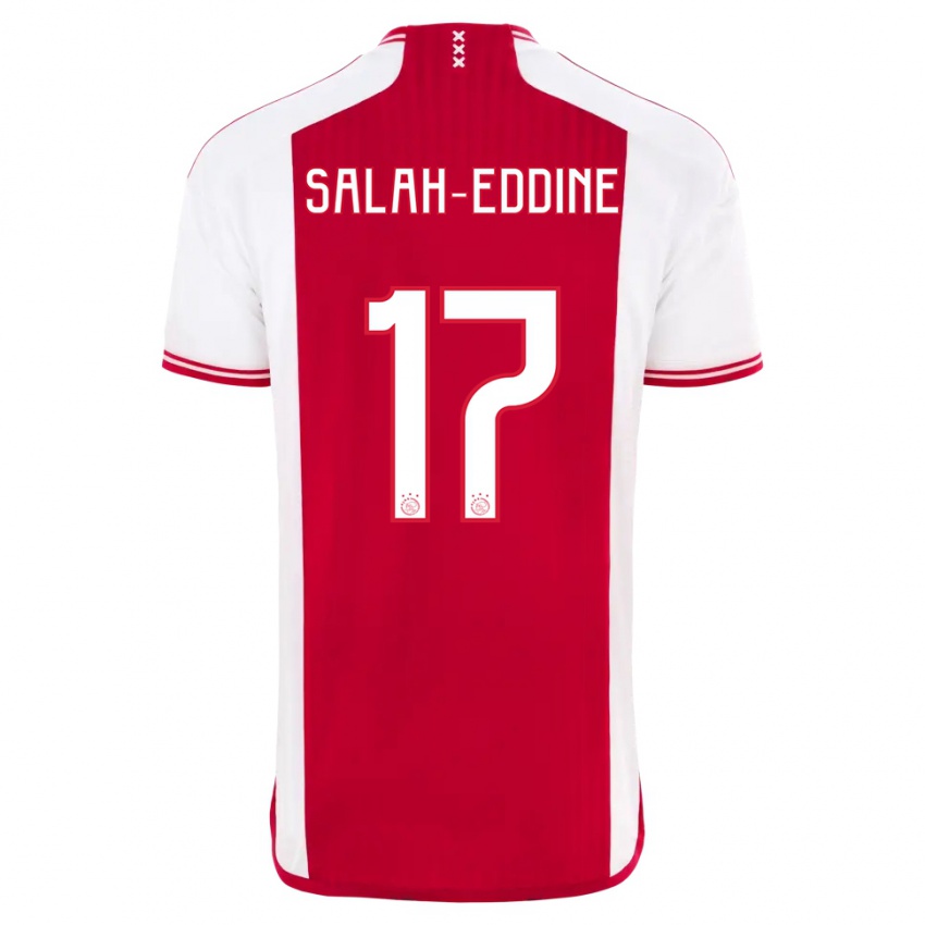 Bambino Maglia Anass Salah-Eddine #17 Rosso Bianco Kit Gara Home 2023/24 Maglietta