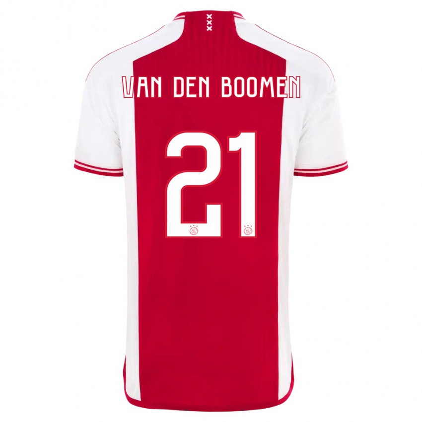 Bambino Maglia Branco Van Den Boomen #21 Rosso Bianco Kit Gara Home 2023/24 Maglietta